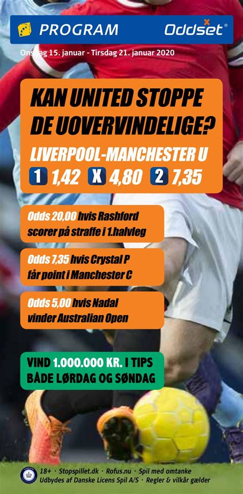 danske spil programblad|Oddset .